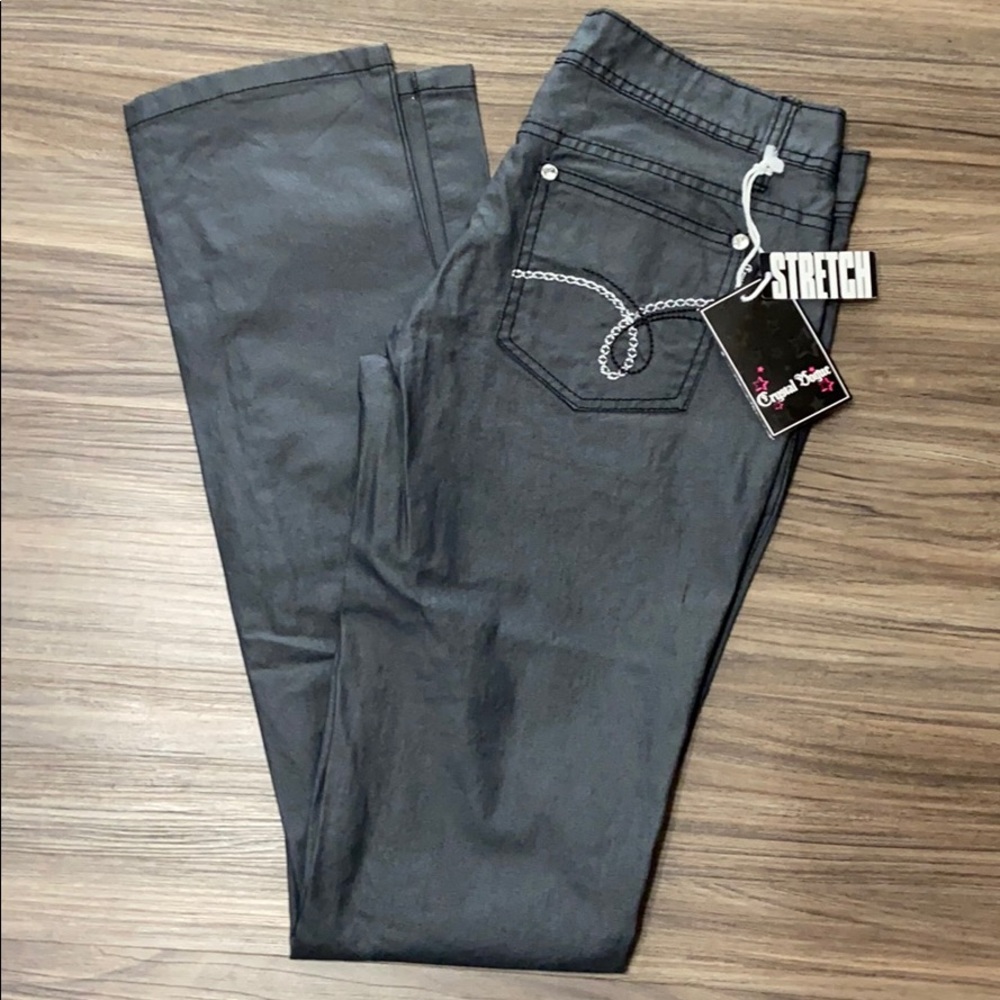 Crystal Vogue NWT stretch pants bedazzled accents
